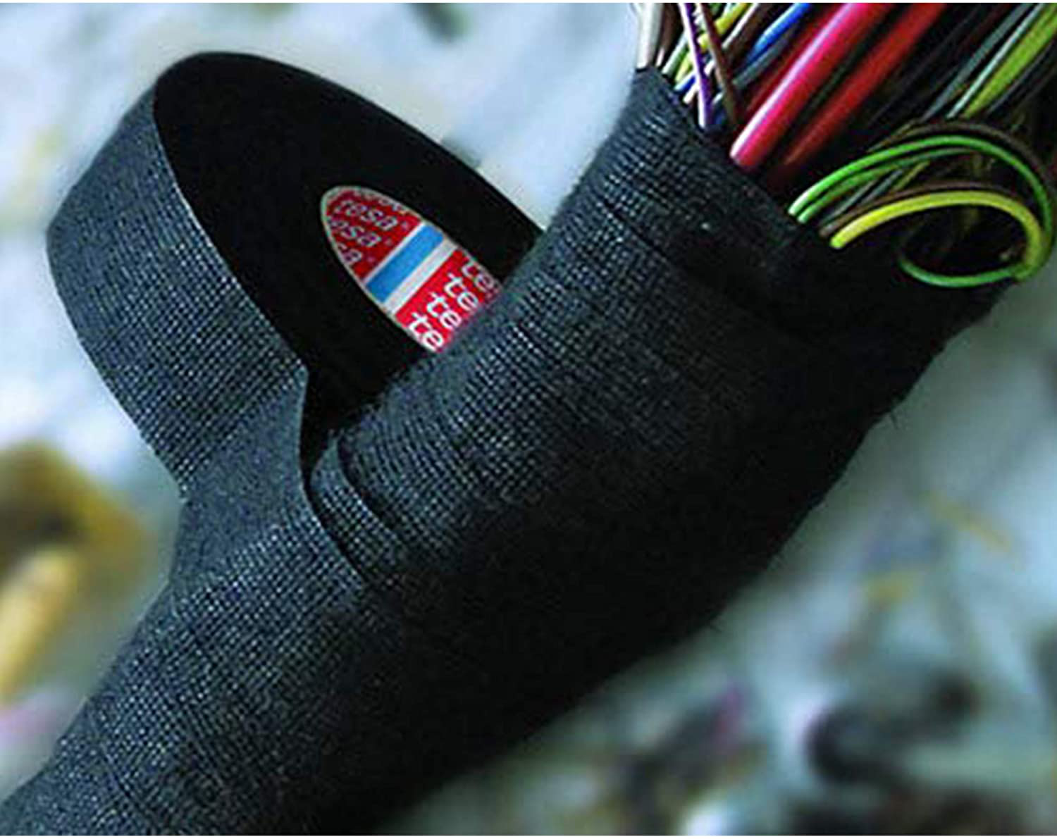 5 x Tesa Original Isoband 51608 15m X 19mm Adhesive Wiring Loom Cloth Tape NEW