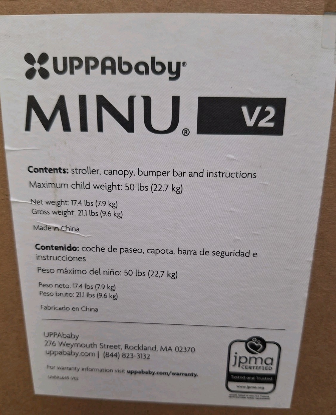 Uppababy Minu V2 compact, lightweight stroller Grayson Collor