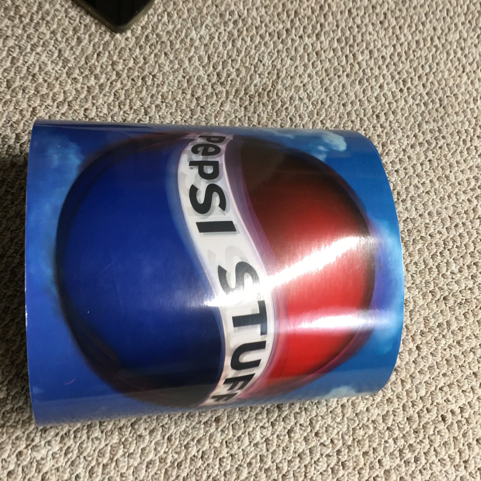 Vintage Pepsi Advertising Banner Sign 1ft x 24ft Laminated Paper Gas Station 90s