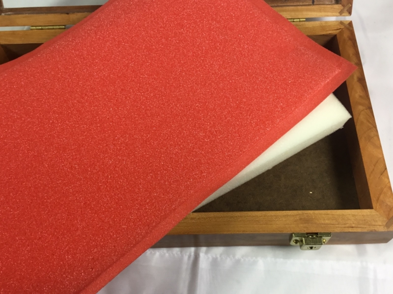 Cherry Wood Display Case 9 1/4 x 15 3/4 x 2 for Arrowheads Knives Coins & More