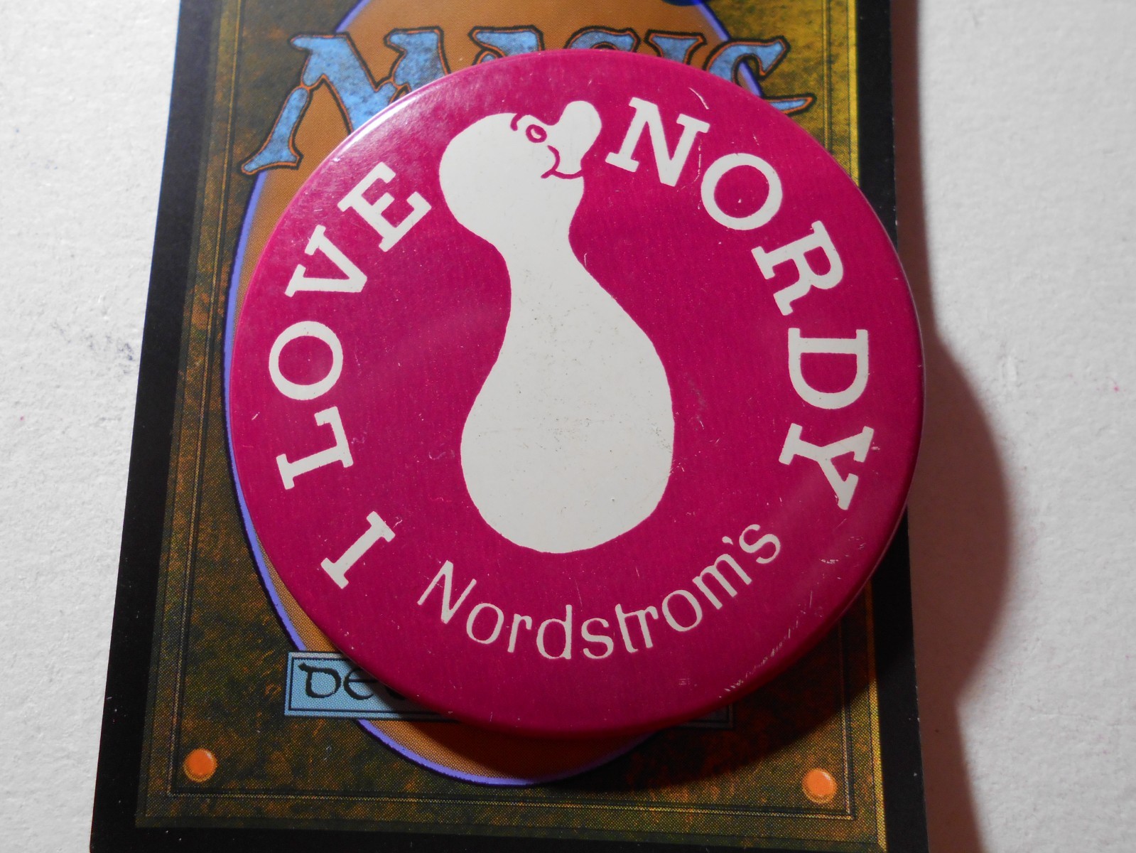 AD0050: I Love Nordy Nordstrom's litho pinback buttons