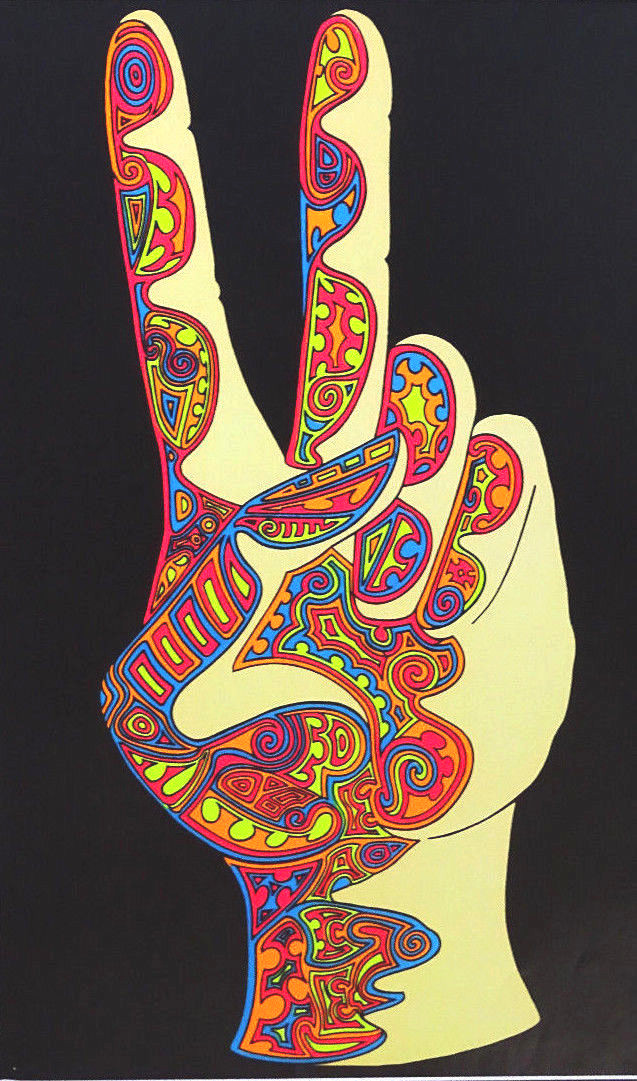 Choose from 65 different Psychedelic Blacklight Mini-Poster reproductions 9"x14"