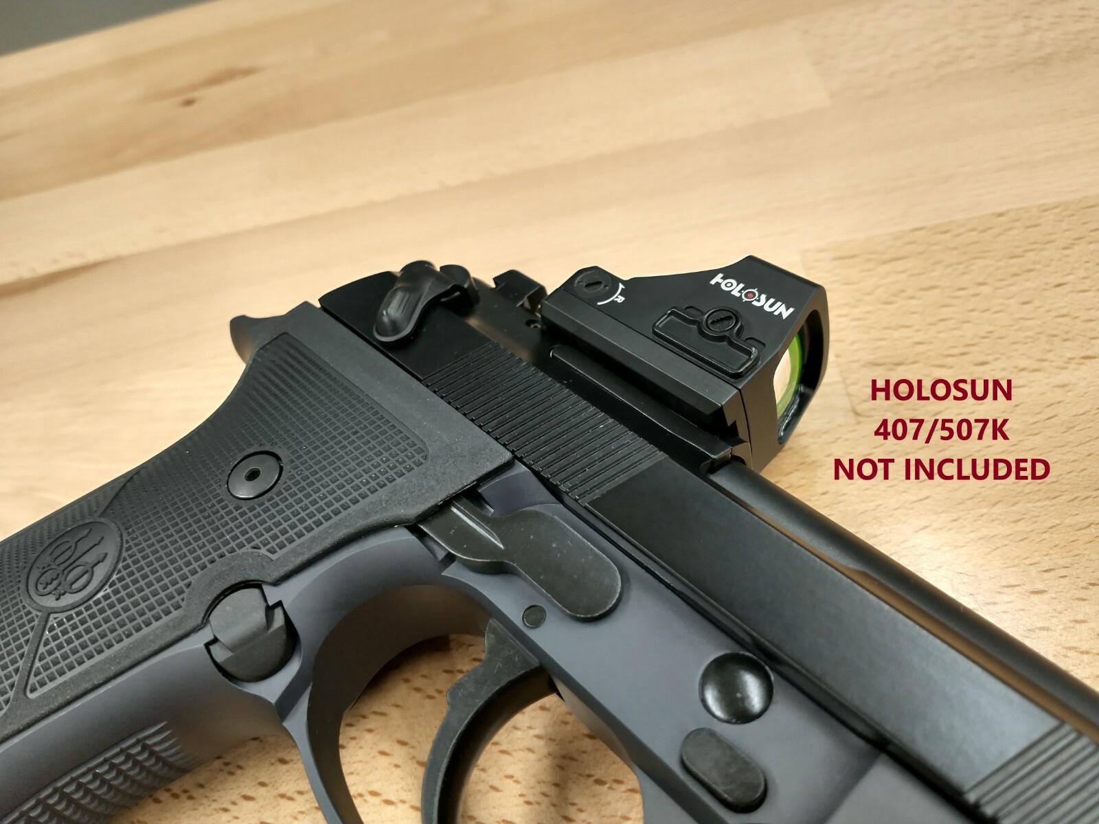 HOLOSUN 407K 507K RED DOT SIGHT MOUNT PLATE FOR BERETTA 92X RDO, MADE IN USA