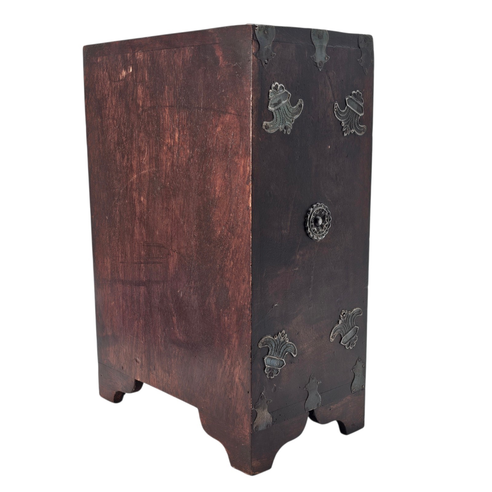 VTG Apothecary Drawer Cabinet 8 Drawer Indian Wood Spice Jewelry Chest (13")