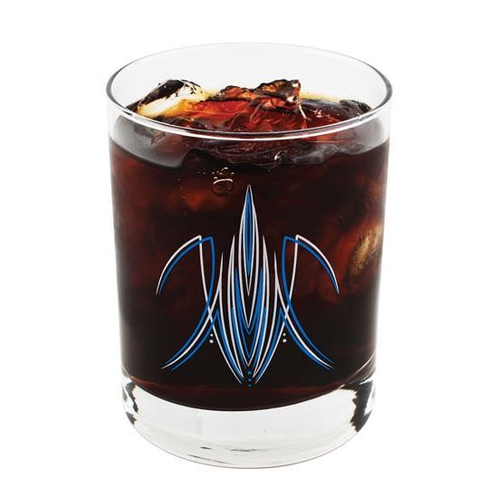 Pinstriped Pint & Rock Glass Set, Red