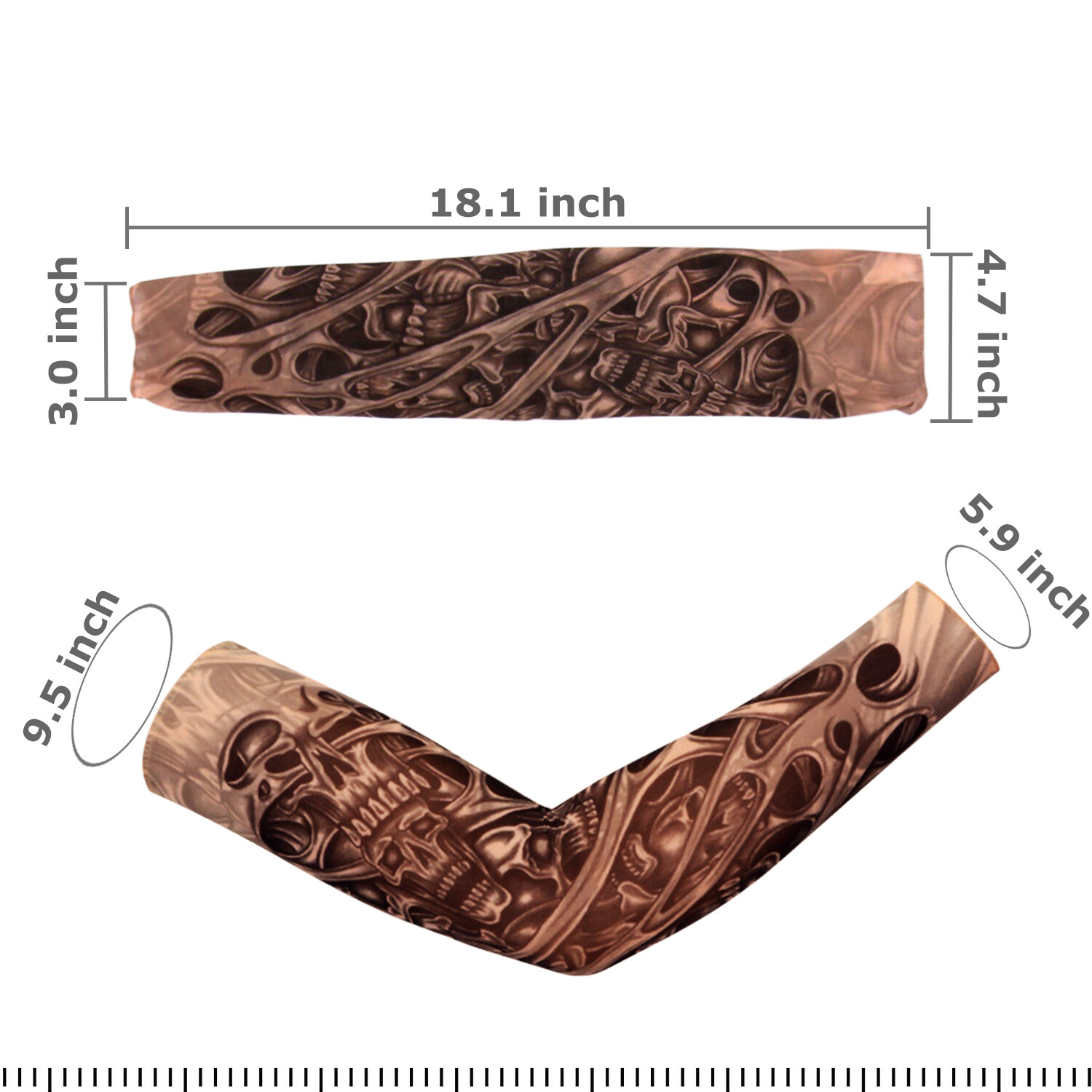 10 PCS Tattoo Cooling Arm Sleeves Cover Basketball Golf Sport UV Sun Protection