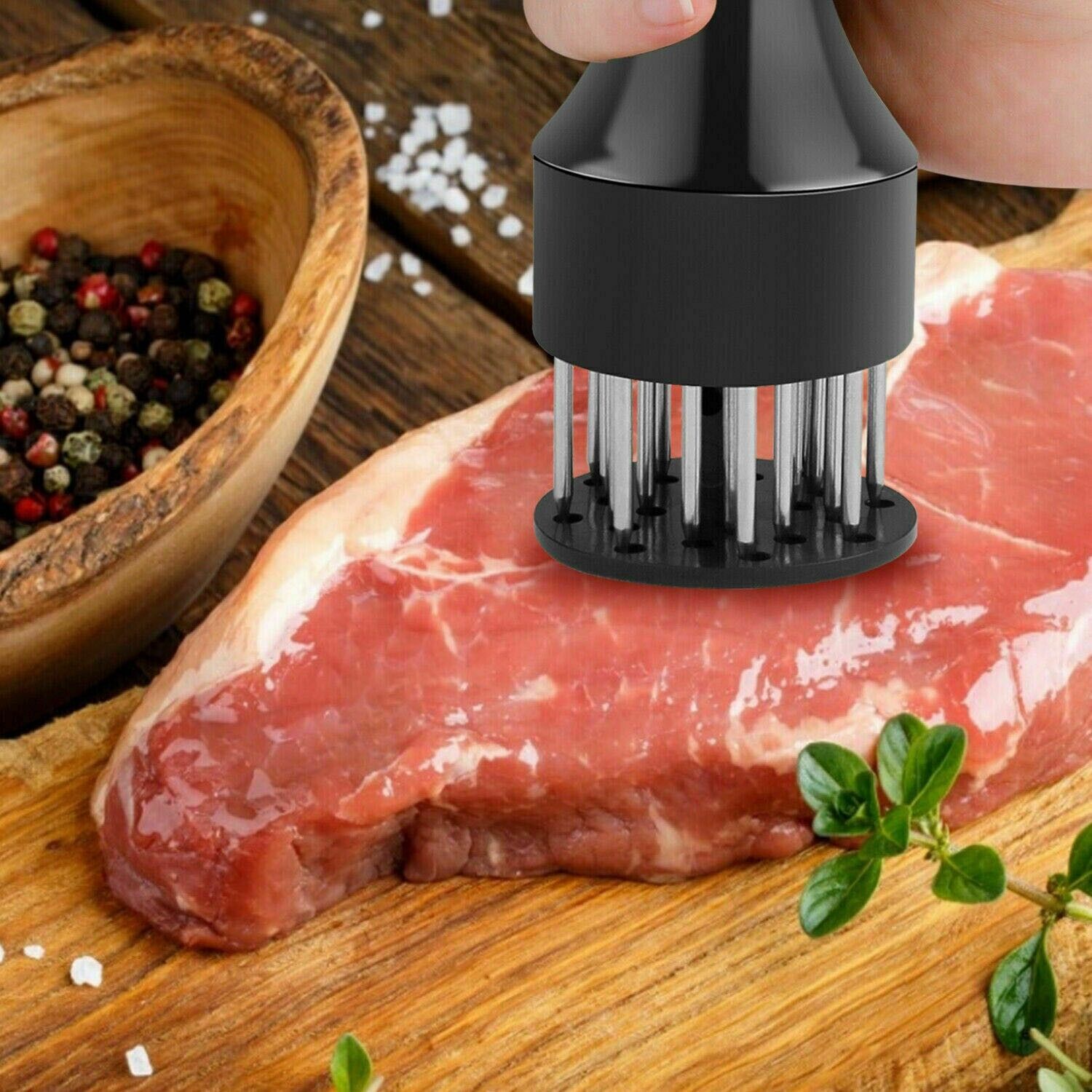 Meat Tenderizer Tool 21Needles Stainless Steel for Tenderizing Kitchen Tool USA