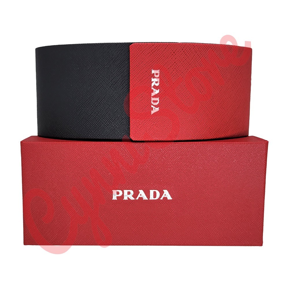 Prada Universal Red Medium Hard Case for Sunglasses with Cleaning Cloth & Box