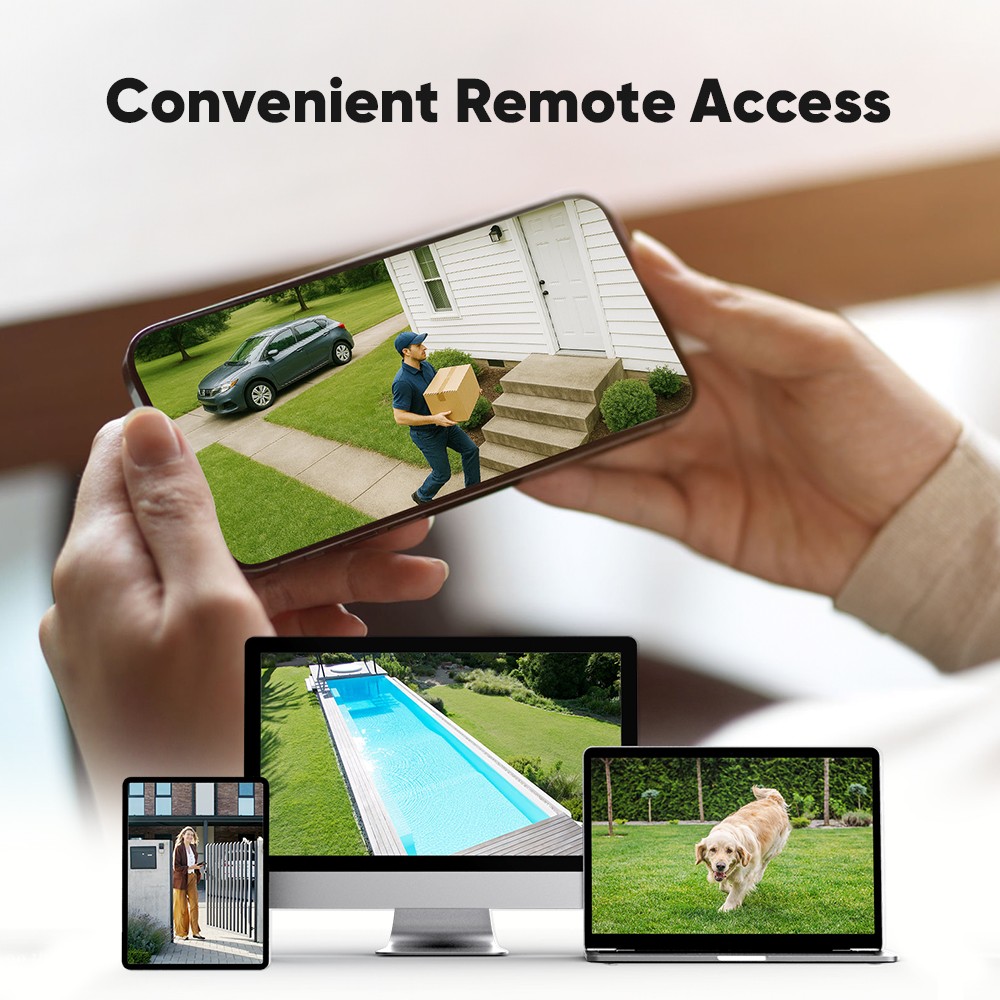 SANNCE 8CH NVR 2K Audio PoE IP Security Camera System Outdoor Color Night Vision