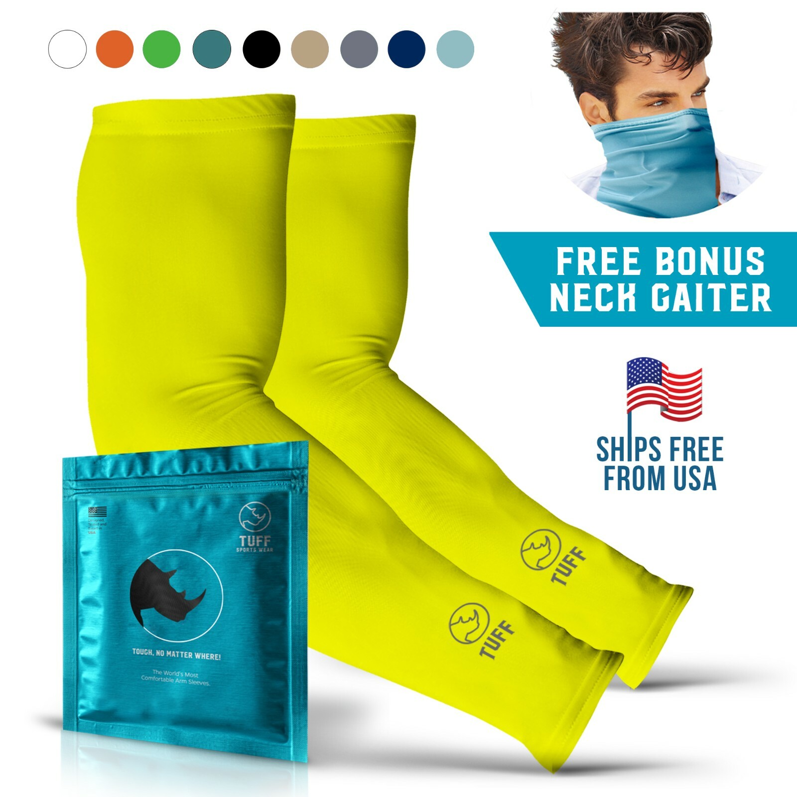 Tattoo Cover Up Arm Sleeves 1 Pair 10 colors for Men Women Compression Sleeve