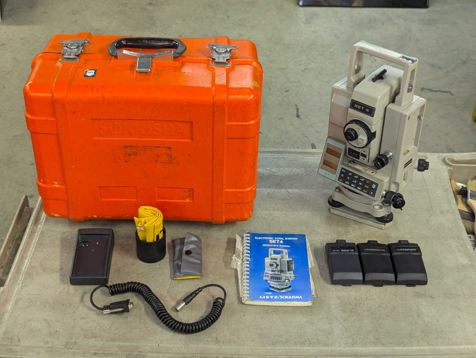 Sokkisha Lietz Set 4 Theodolite Survey Equipment; no charger; power on test only