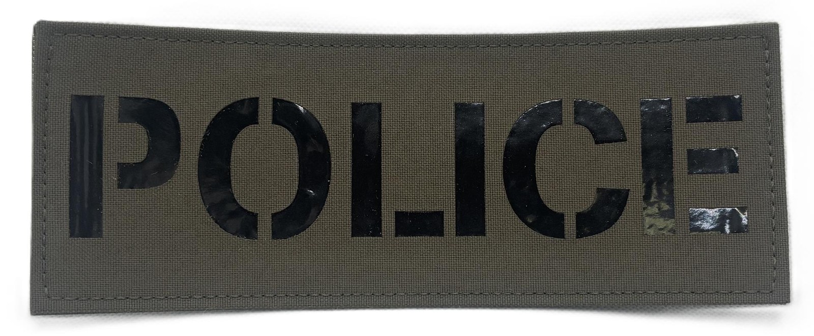 IR Police Patch 3x8in Ranger Green Reflective Law Enforcement Hook Back Tactical