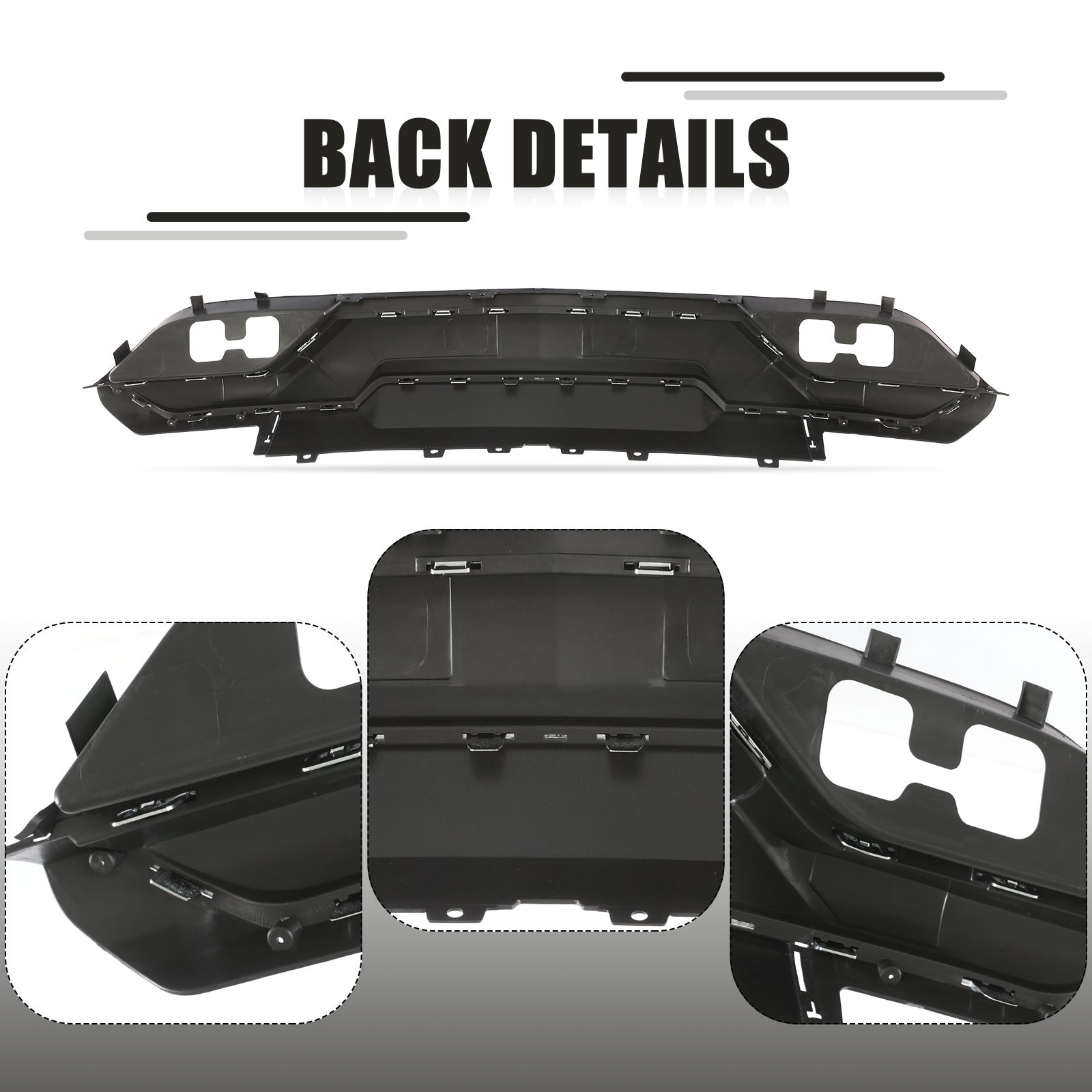 Fit For 2016-2019 Silverado 1500 Front Lower Bumper Valance & Chrome Skid Plate