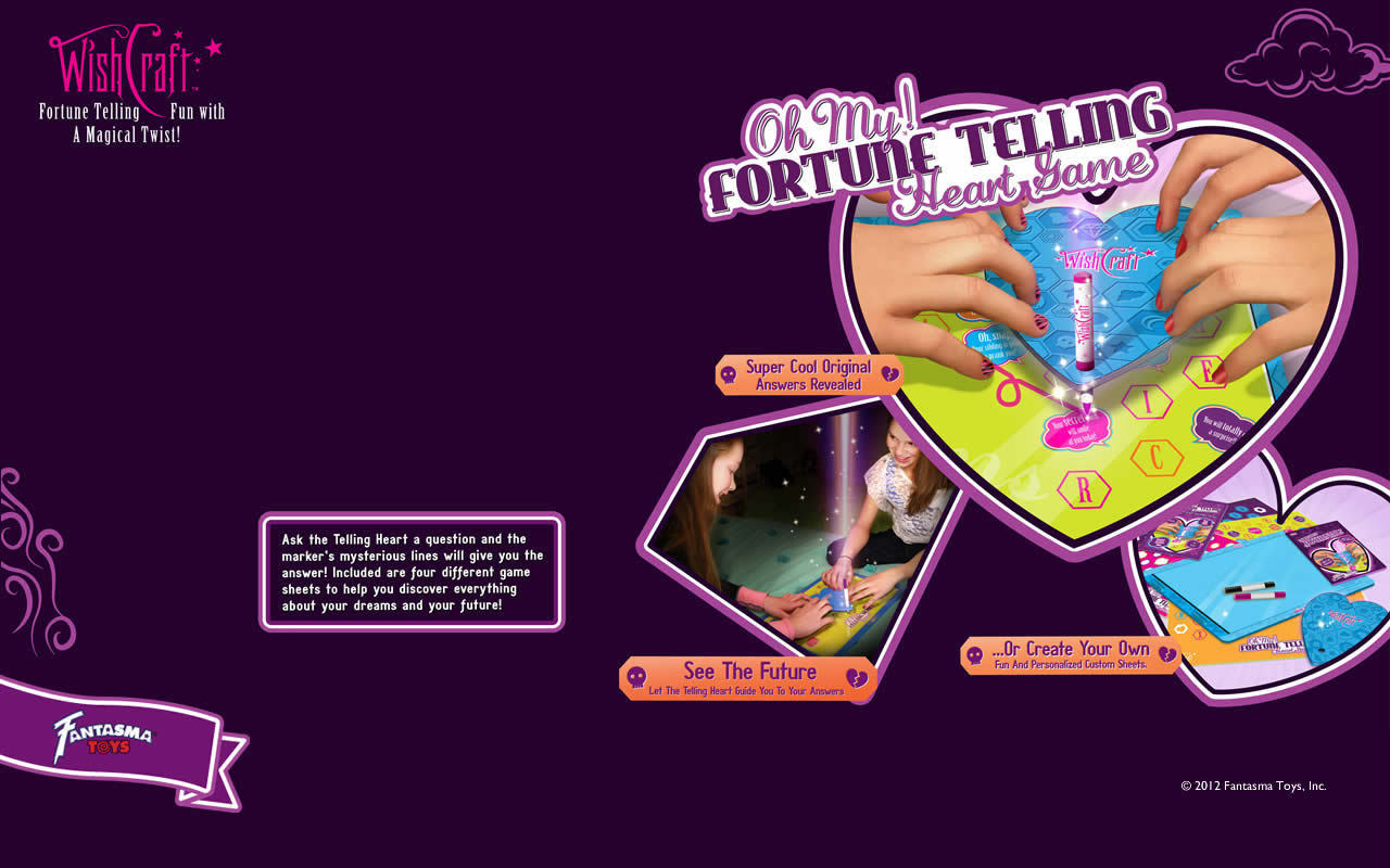 Fortune Telling Heart Game Sleepover School Scout Gypsy Magic Birthday Halloween