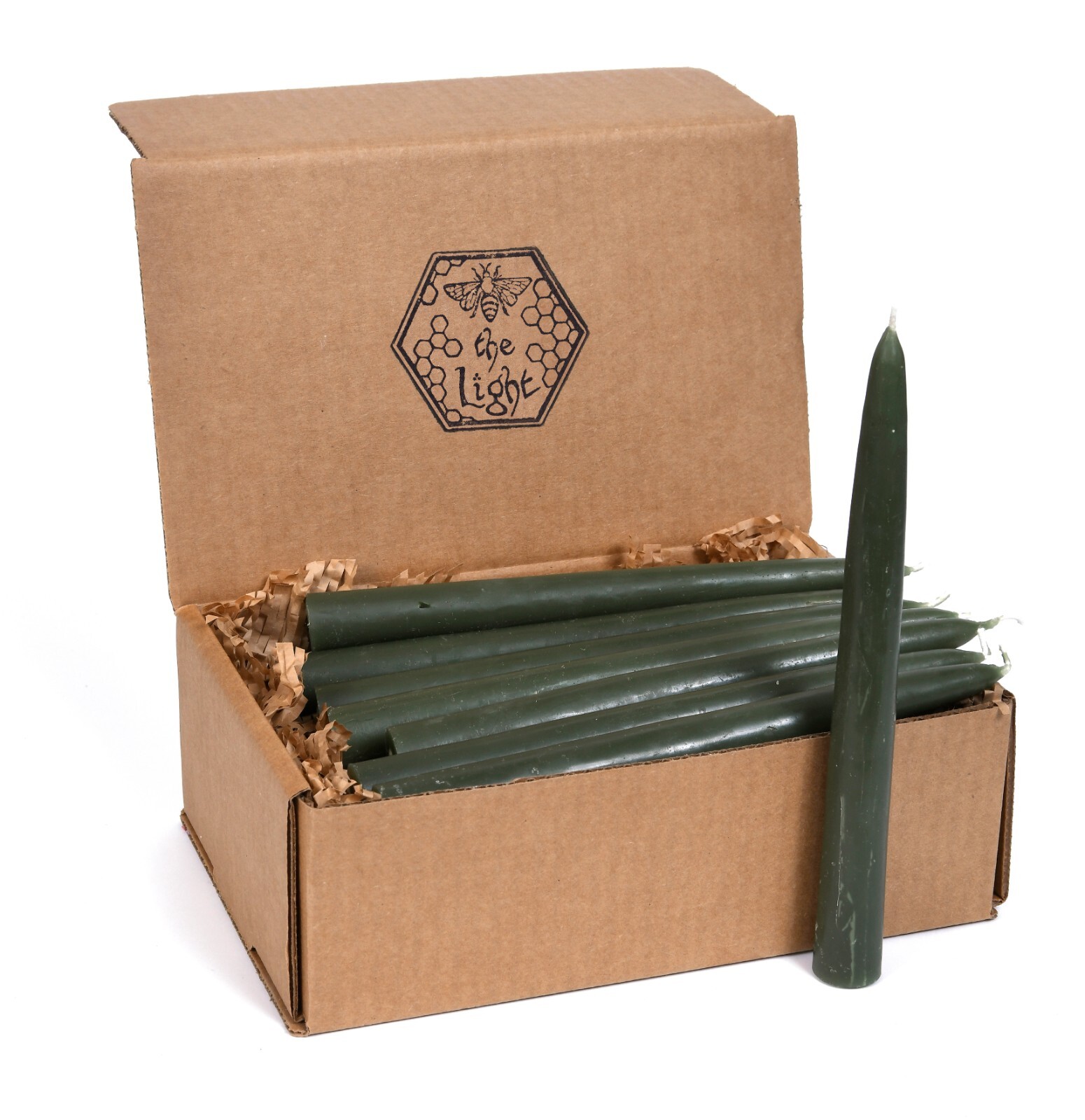 100% Pure Beeswax Taper Candles Dipped Style Unscented Choose Your Color & Size