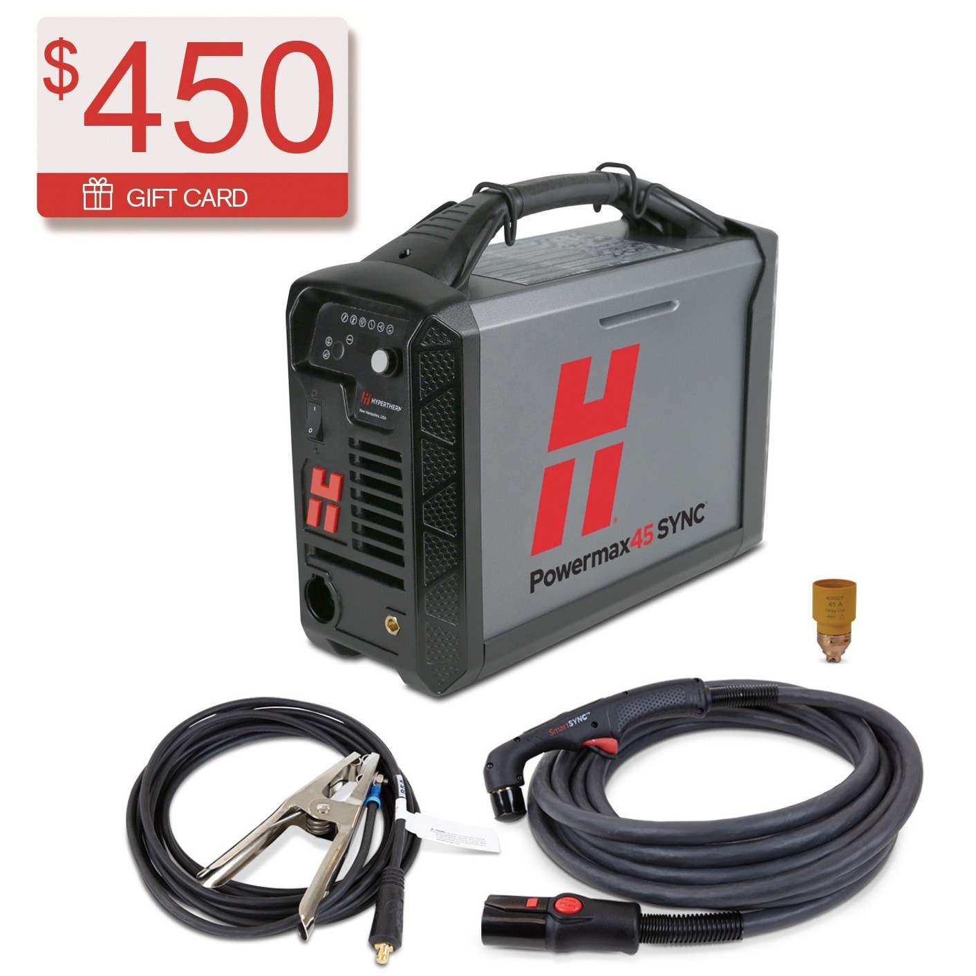 Hypertherm Powermax 45 Sync Plasma Cutter with 20 Foot Hand Torch 088560