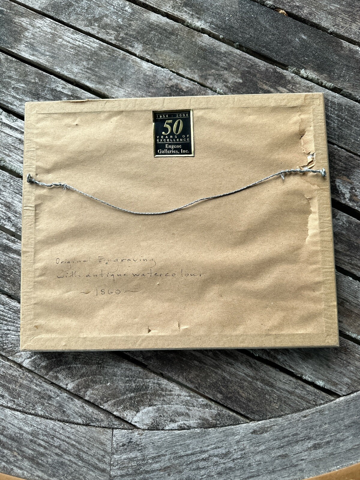 Framed Capture of Guerriere Antique Engraving H Bill 1859 Civil War Hand Colored