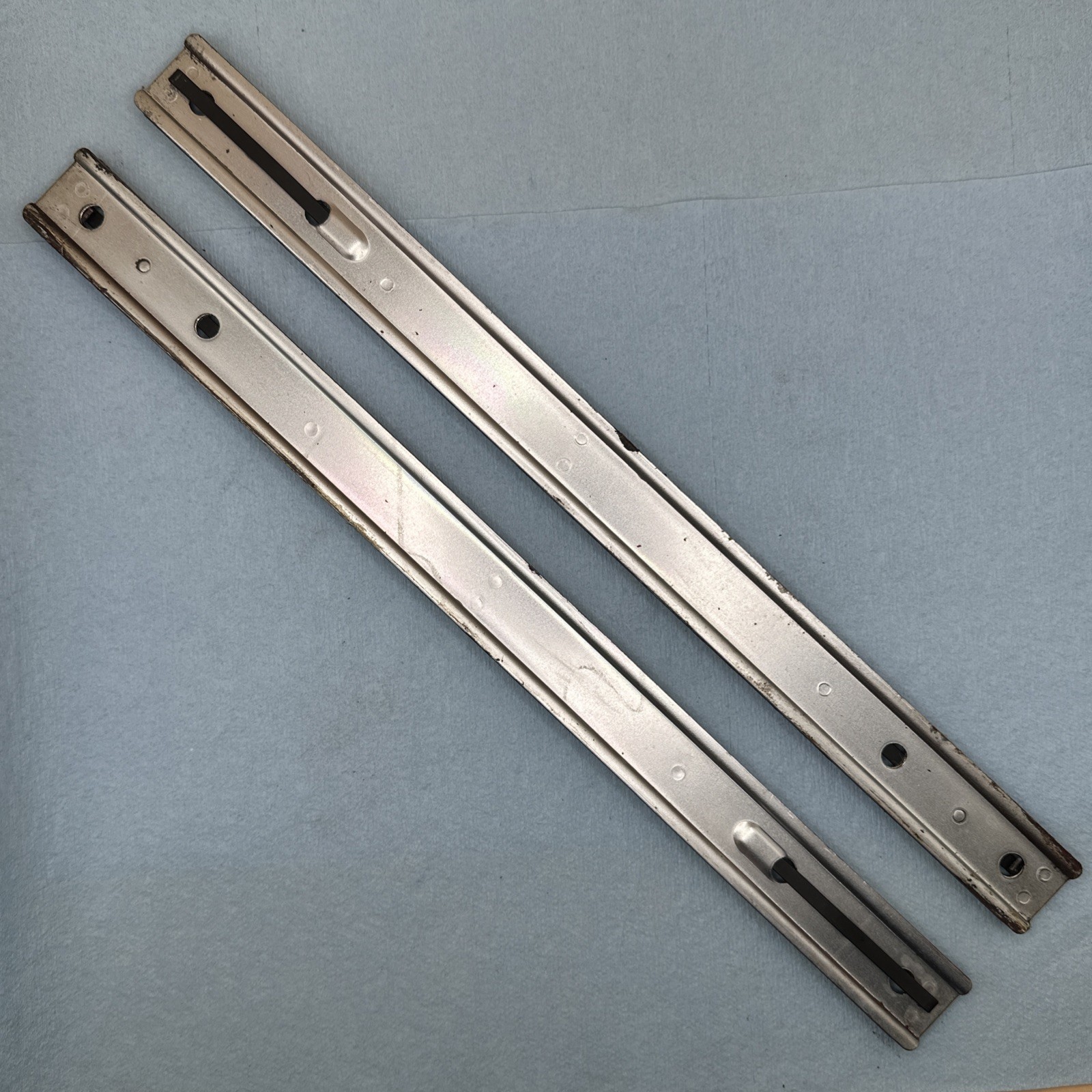 2x Cornwell Toolbox Drawer Slides W/ Clips 14-3/4” Long 1-5/8” Tall 3/8” Wide