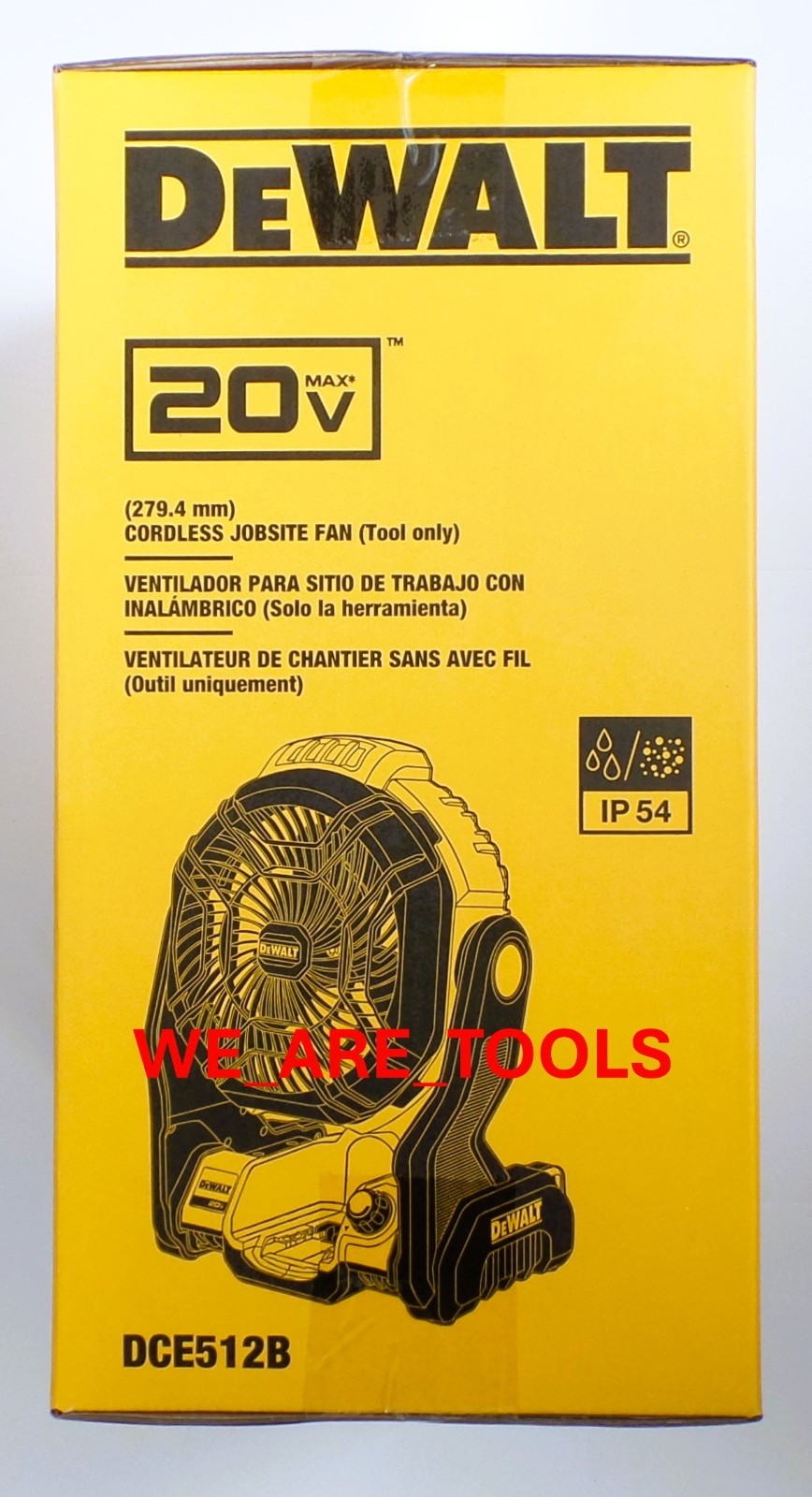 DEWALT DCE512B Cordless Jobsite Fan 650 CFM 11" FAN 20V 20 Volt Cordless