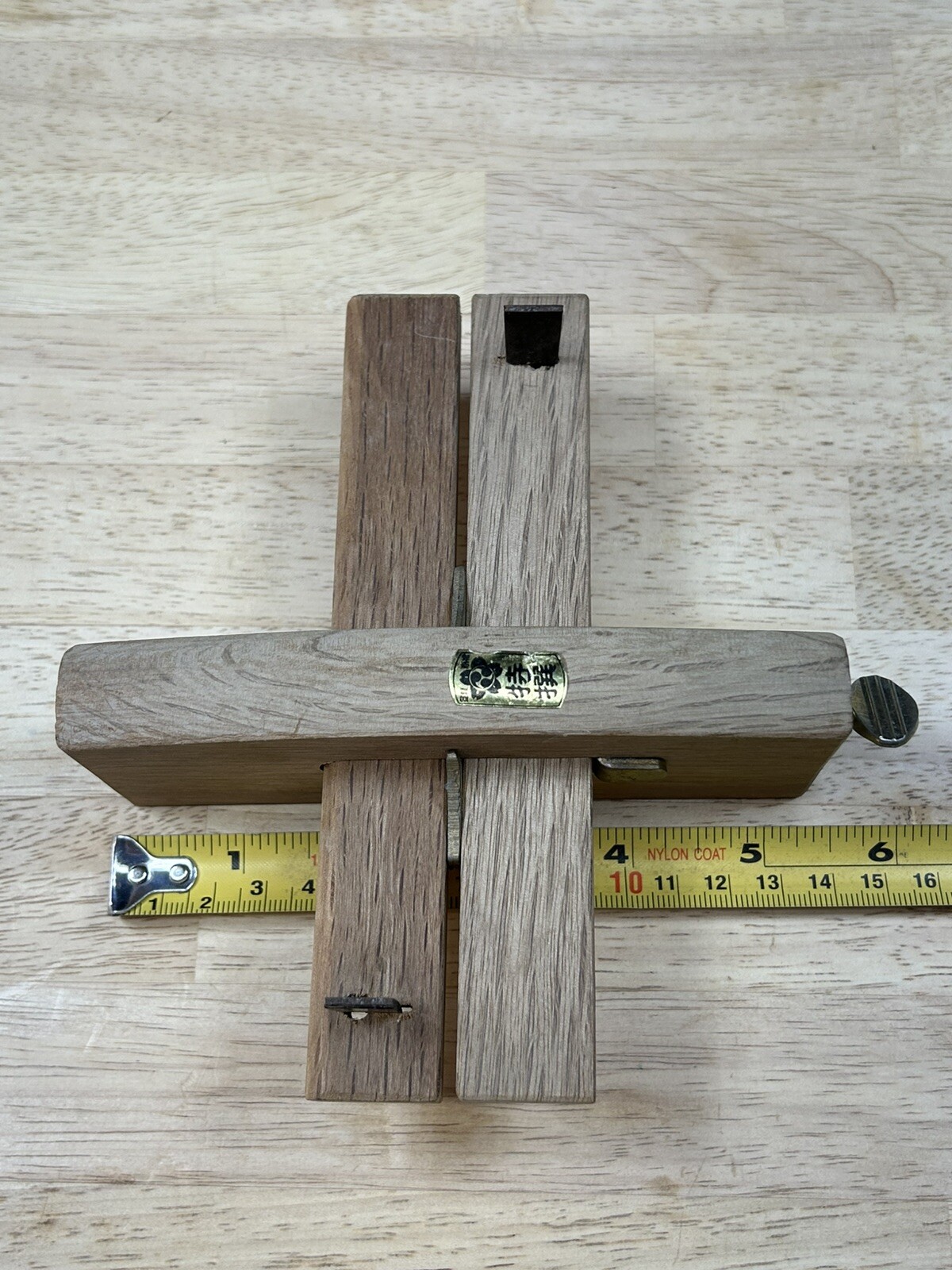 Japanese Marking Gauge (Kebiki). Japanese White Oak. New Old Stock.
