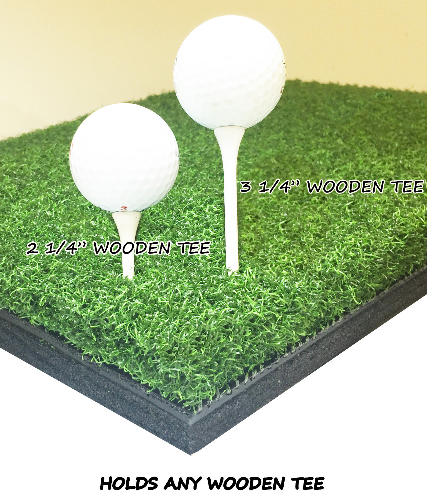 5' x 5' Golf Octagon Driving Range Tee Line Practice Mat - Holds A Wooden Tee
