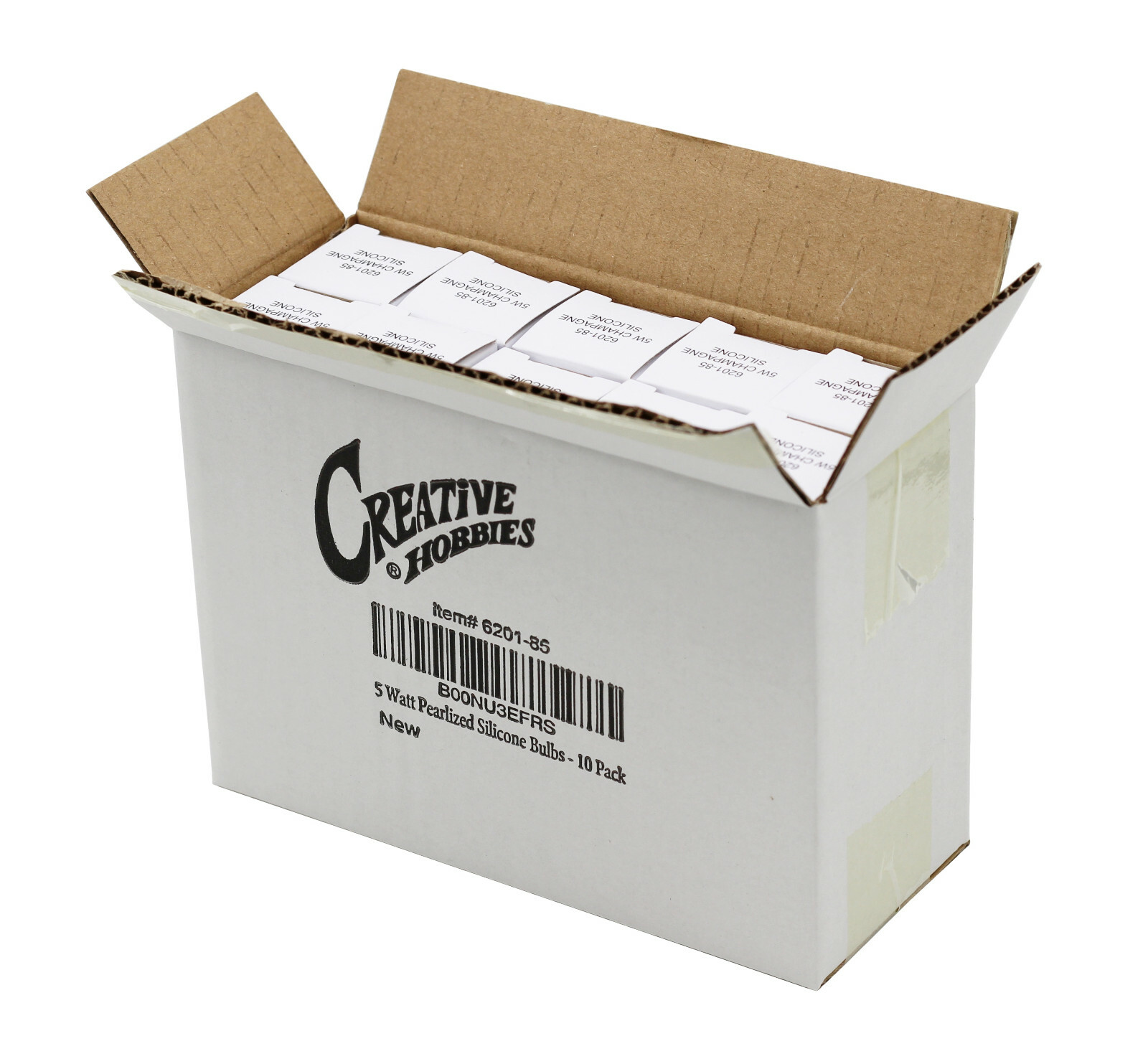 10 Pack of Pearlized Gold Silicone Dipped Light Bulbs, 5 watt, 120 volt