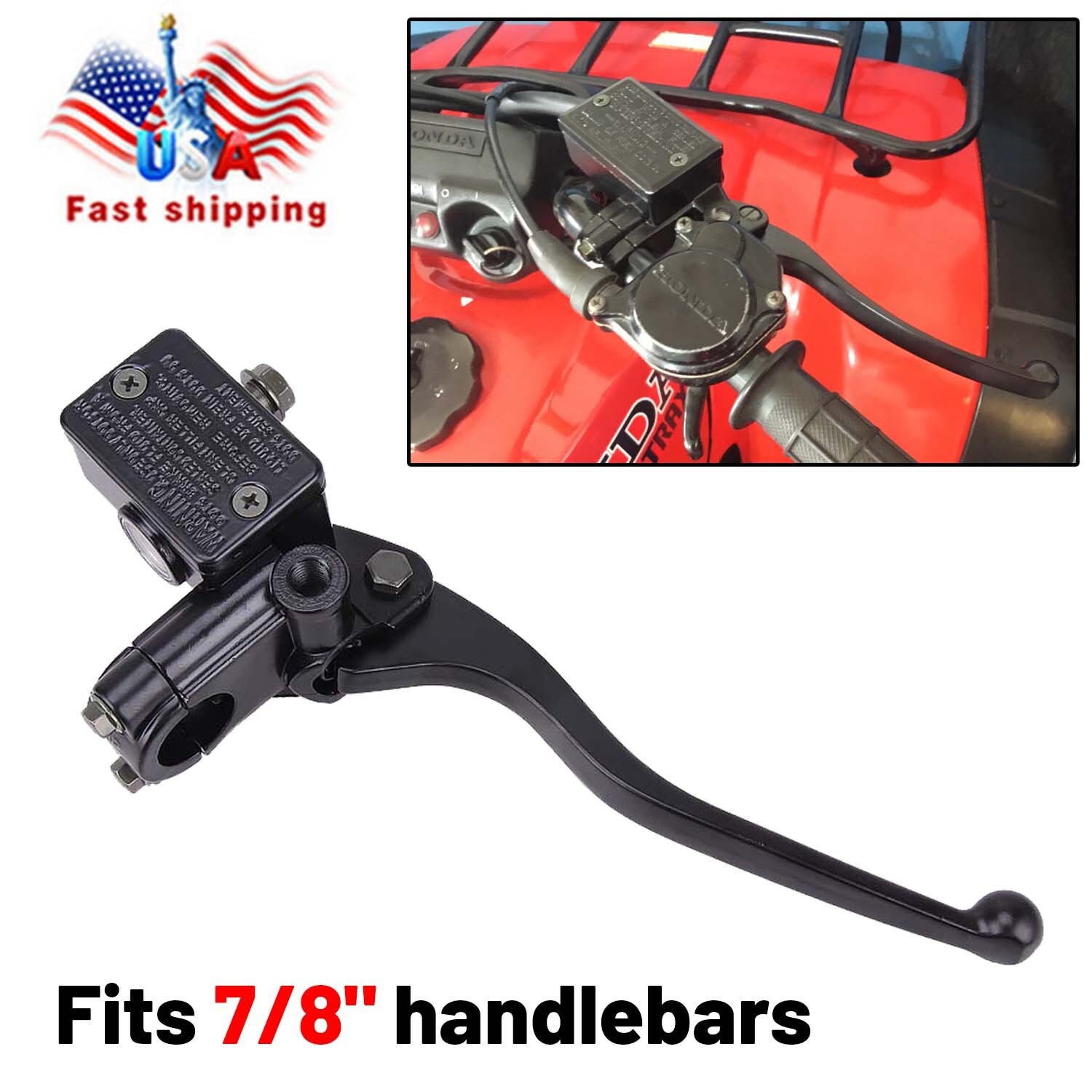 7/8" Right Brake Master Cylinder for Honda Recon 250 TRX250TE/TM 2x4 1997-2002