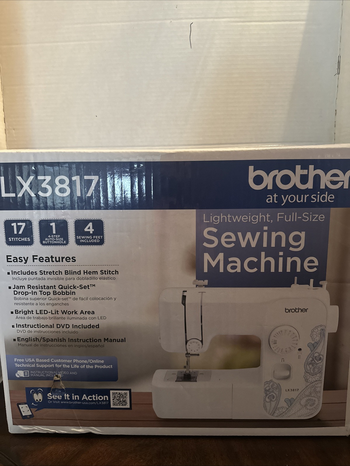 Brother LX3817 Lightweight 17-Stitch Full-Size Sewing Machine-Unopened ~ NIB