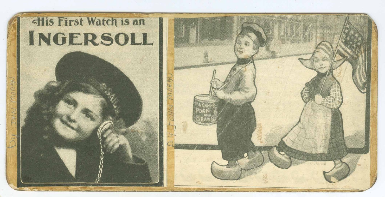 G2443~ NIAGARA Goat Island Bridge c.1860s John Moran Stereoview