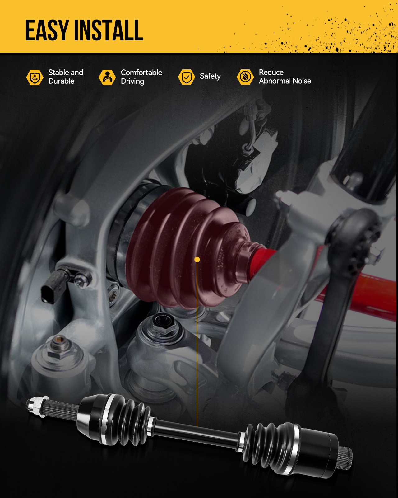 Front Driver CV Axle Assembly for Jeep Grand Cherokee 2011-2022 Dodge Durango