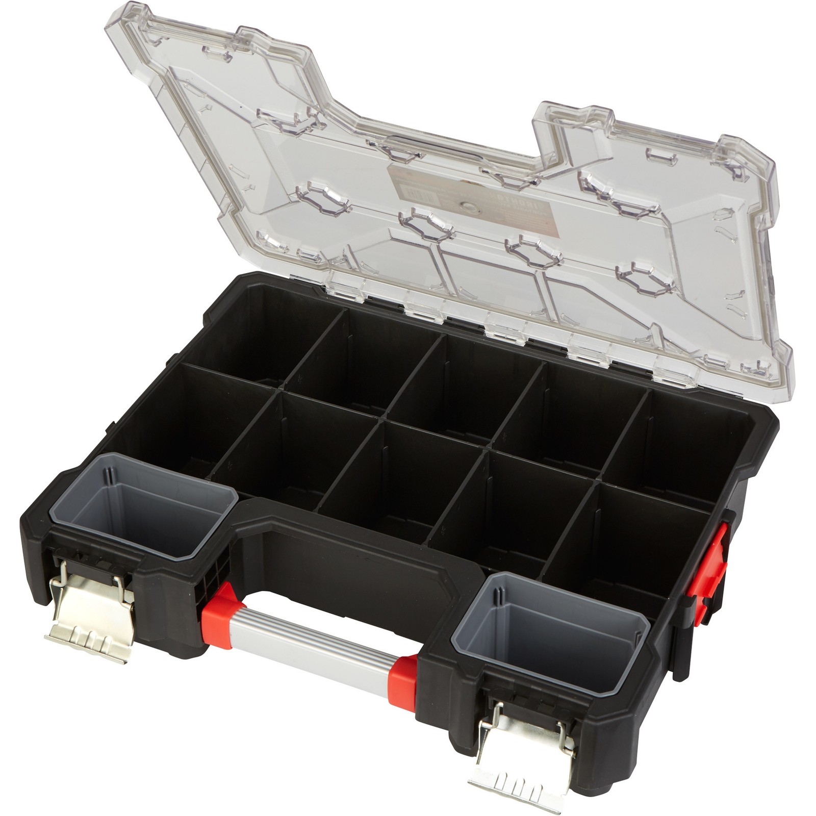 Ironton Portable Storage Case, 17-1/4in.W x 14-1/4in.D x 4-1/4in.H, 12 Deep