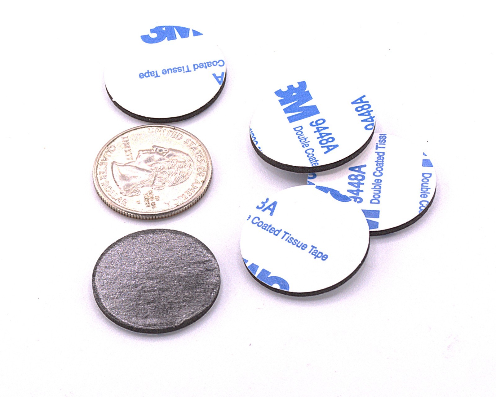 1" x 1/16" Silicone Rubber Bonding Pads with 3M Adhesive for Repair Fabrication
