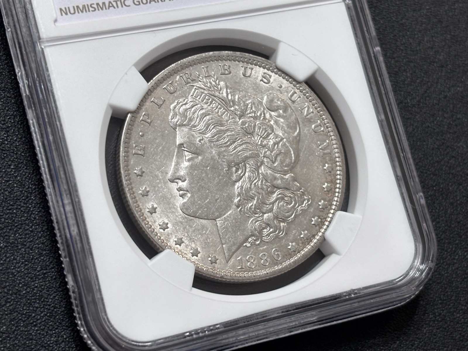 1886 O $1 MORGAN SILVER DOLLAR AU53 NGC Cert#6582900-004 CAC APPROVED!