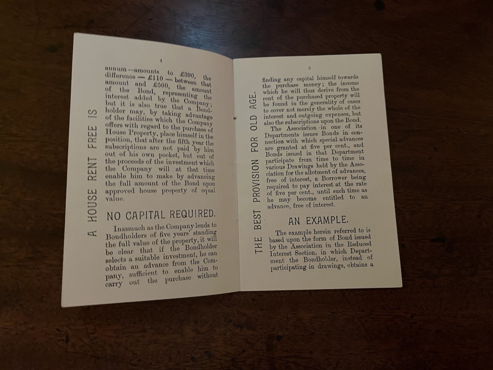 1890s Provident Association “A Provision for Old Age” Investment Booklet