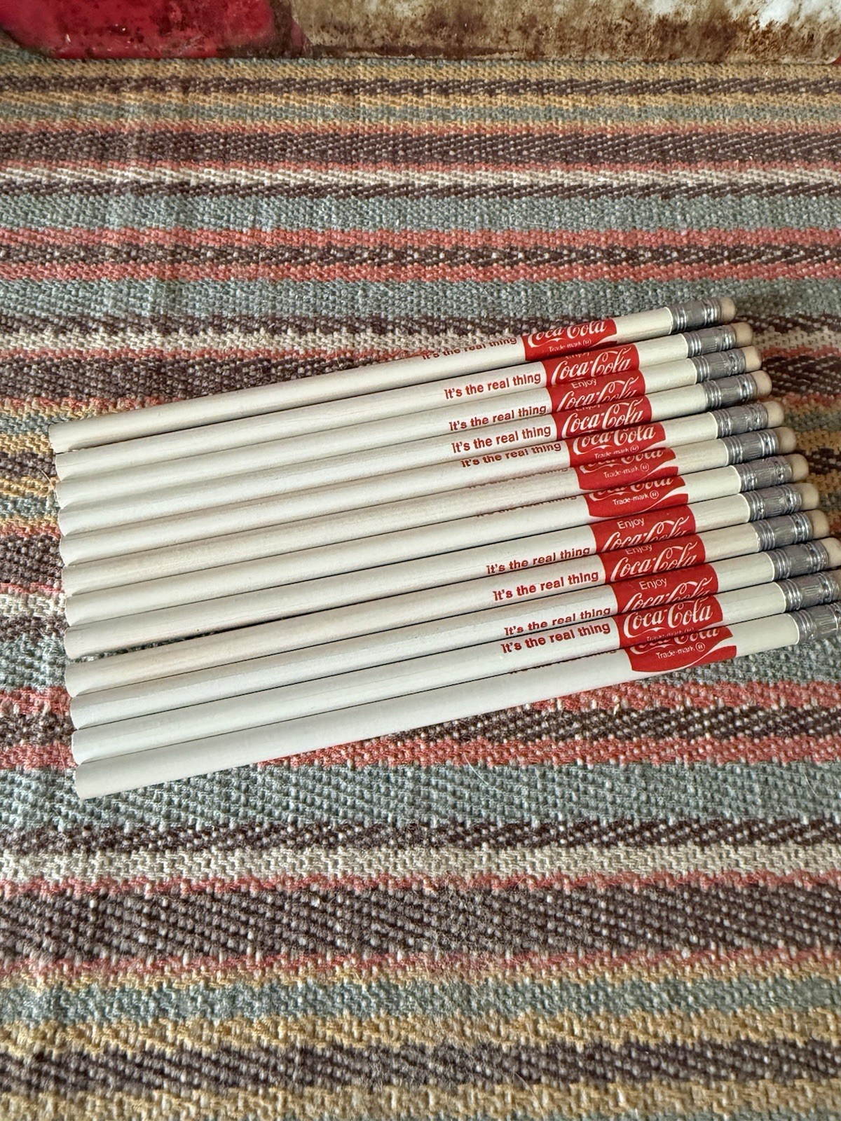 Vintage Take Some Coca Cola Home Today Rack Topper & Dozen Coca Cola Pencils