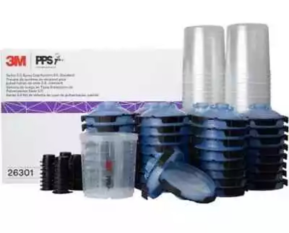 3M 26301 PPS Series 2.0 Spray Cup System Kit Standard (22 fl oz/650 mL) 125 Lid