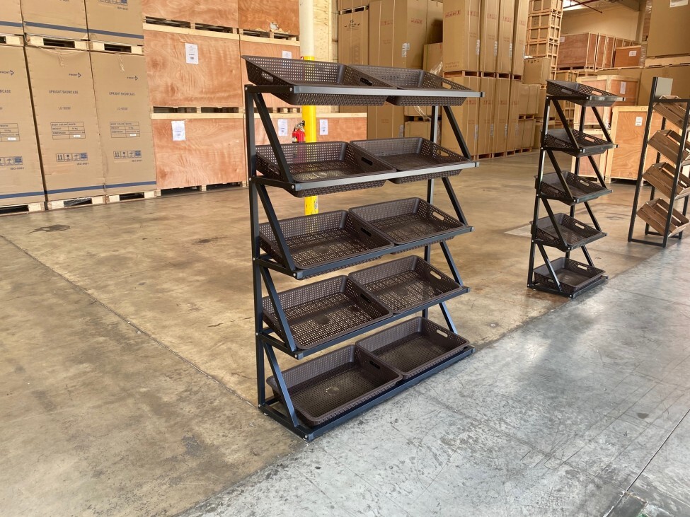 NEW Market Retail Display Rack Shelf Merchandiser Fruit Vegetable Snack Basket