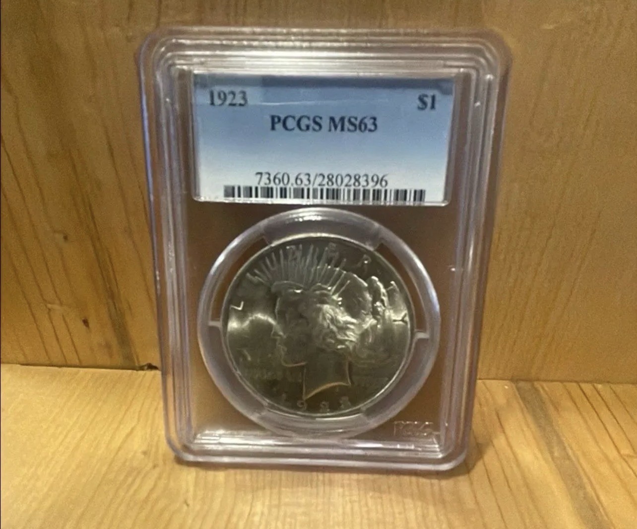 1923 $1 Peace Silver Dollar PCGS MS63