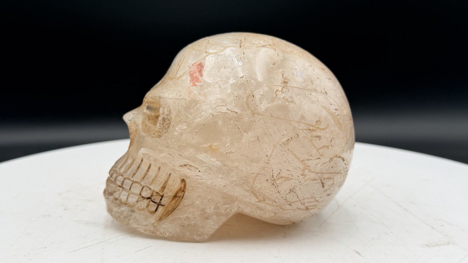 Palm Size Crystal Skull Tula Mexico Anunakki Ancient Alien Ojuelos