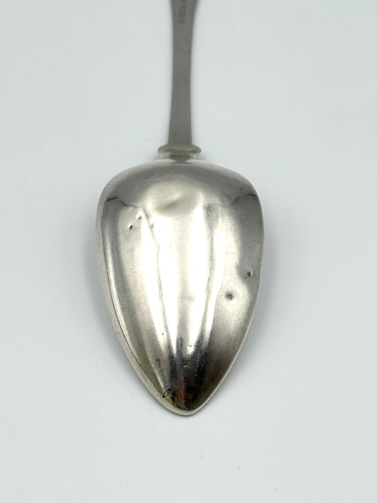 Antique Coin Silver Soup Spoon, E. Morgan Poughkeepsie NY, Monogram, c 1850