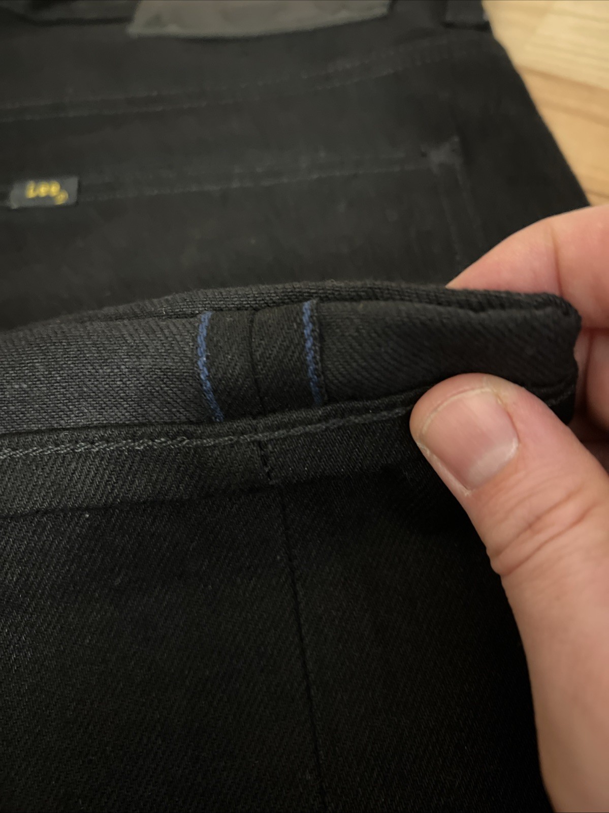 Lee 101z 29x32 Black Black Right hand Twill Blue Selvedge 13oz Japan Fabric