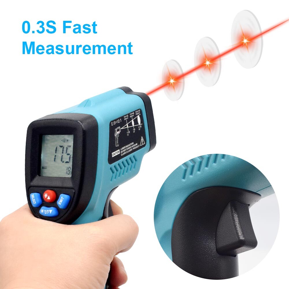 Digital IR Infrared Laser Gun Temperature Thermometer Heat Thermal Gauge Sensor