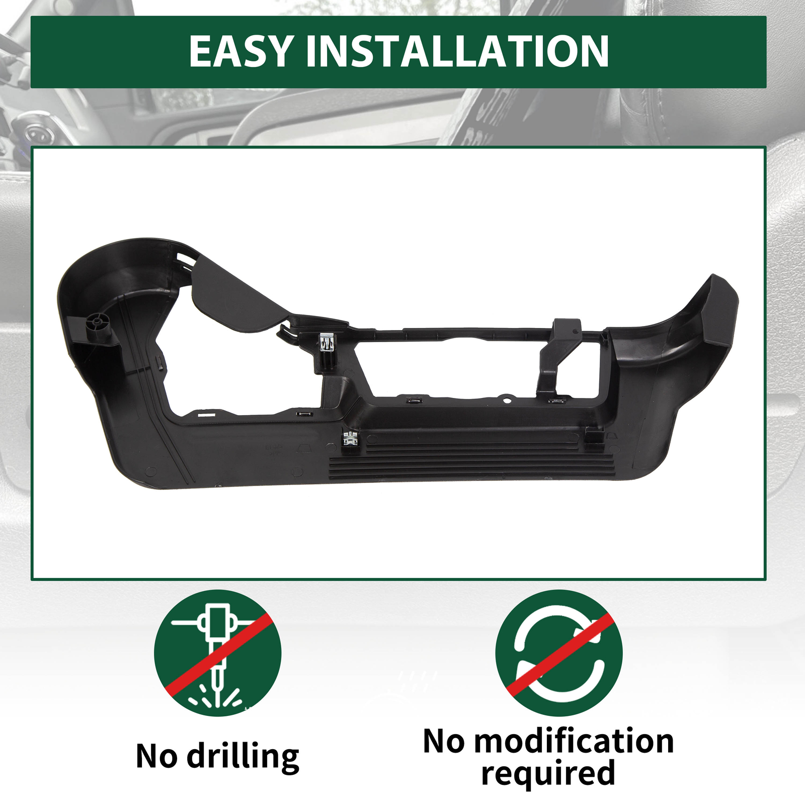 For 2009-2014 Ford F150 Driver Left Seat Cover Bezel Trim Panel Black Plastic