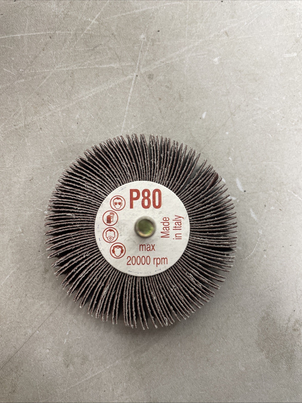 bibielle abrasive technologies rg5456 3x1/2x1/4 A 080 flap disc. 10 Pack