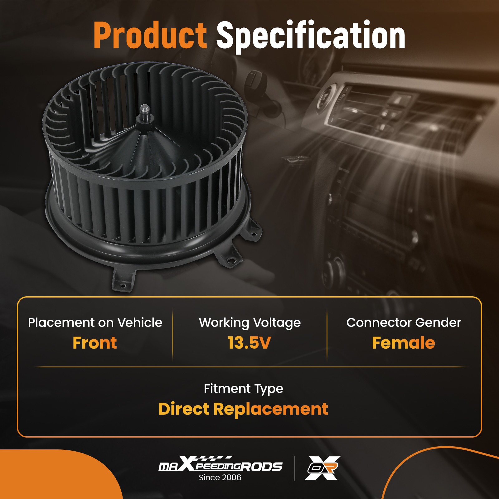 AC Blower Motor for GMC Sierra 2500 3500 HD 2015-2019 23487751 84418890 700330