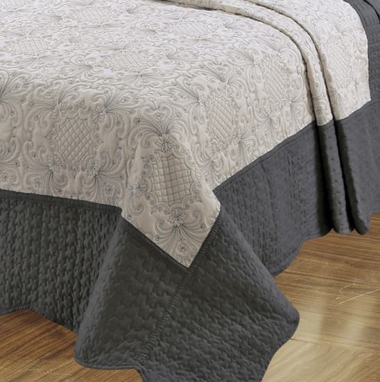 SALE! Embroidery Premium Natural Quilt Set 3 Pcs + Free Bed Sheet set