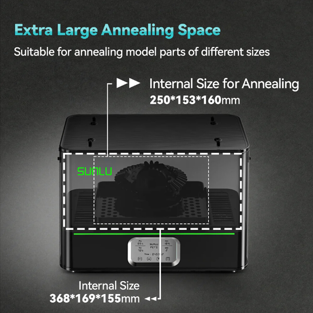 SUNLU E2 Filament Dryer Box,Up to 110℃,Support Annealing,For PA PLA PETG PC-ABS