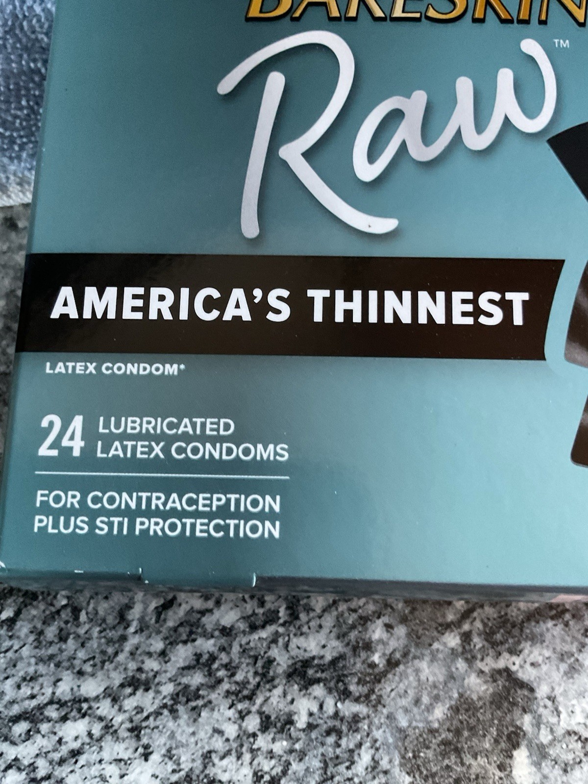 Trojan Bareskin Raw Male Condom - 24 Count New In Box 07/2028