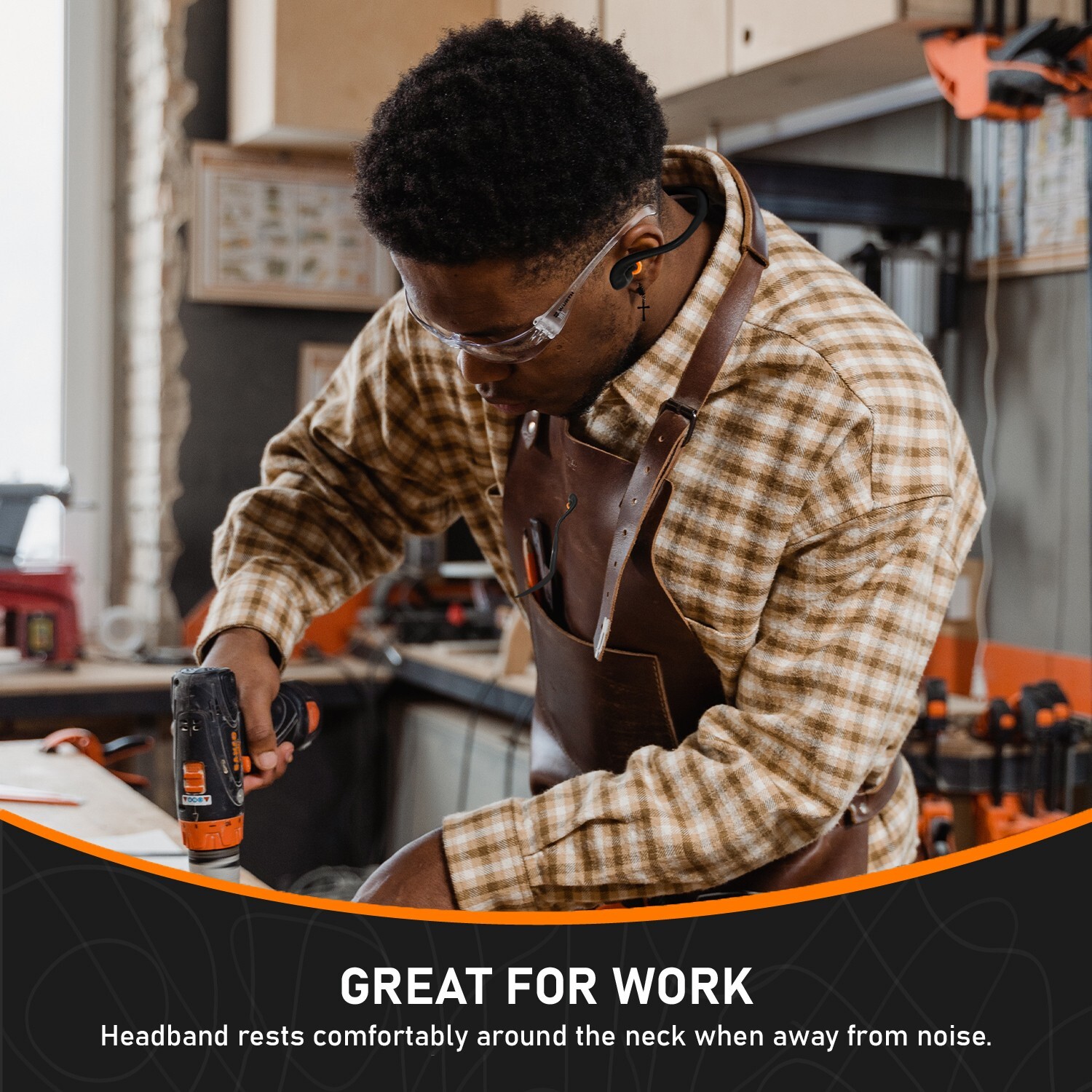 10 Pairs Banded Earplugs Silicone Reusable Ear Plugs Work Hearing Protection