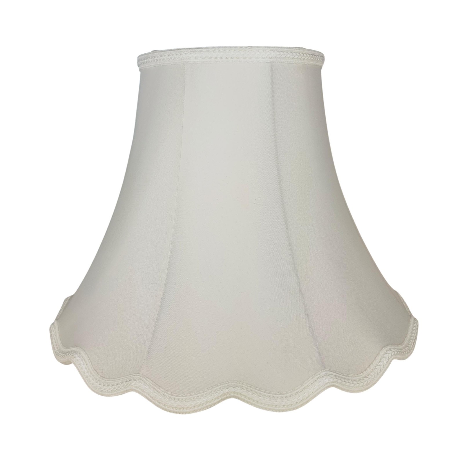 Royal Designs Scalloped Bell Designer Lamp Shade White 6.5 x 12 x 10.25